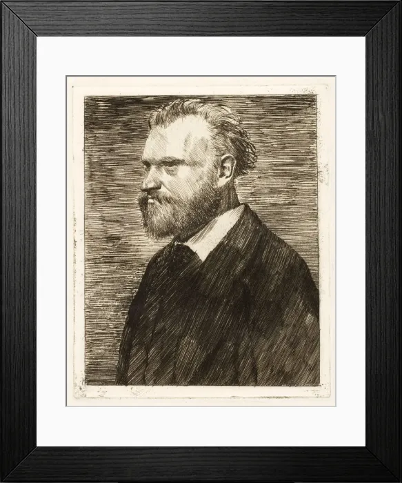 Framed Print : Portrait of Edouard Manet, pub. 1864. Creator: Edgar Degas (1834 - 1917) Framed Print : Portrait of Edouard Manet, pub. 1864. Creator: Edgar Degas (1834 - 1917)