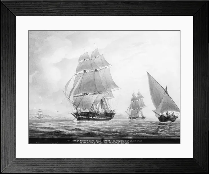 Framed Print : Royal Yacht Squadron painting of Louisa. Creator: Kirk & Sons of Cowes Framed Print : Royal Yacht Squadron painting of Louisa. Creator: Kirk & Sons of Cowes