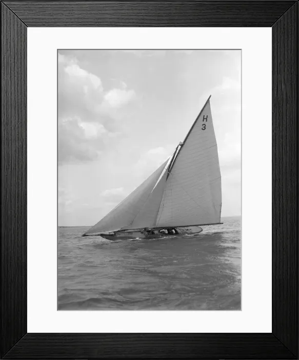 Framed Print : The 8 Metre class cutter Windflower (H3), 1911. Creator: Kirk & Sons of Cowes Framed Print : The 8 Metre class cutter Windflower (H3), 1911. Creator: Kirk & Sons of Cowes