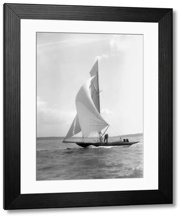 Framed Print : The 8 Metre Termagant sailing with spinnaker, 1911. Creator: Kirk & Sons of Cowes Framed Print : The 8 Metre Termagant sailing with spinnaker, 1911. Creator: Kirk & Sons of Cowes