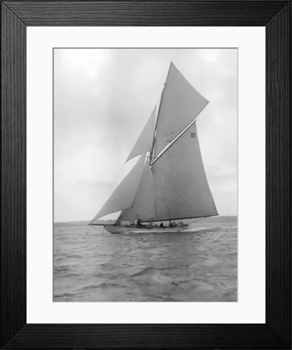 Framed Print : The cutter Onda sailing close-hauled, 1911. Creator: Kirk & Sons of Cowes Framed Print : The cutter Onda sailing close-hauled, 1911. Creator: Kirk & Sons of Cowes