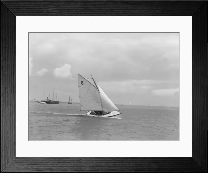 Framed Print : Sailing dinghy Flutterell, 1922. Creator: Kirk & Sons of Cowes Framed Print : Sailing dinghy Flutterell, 1922. Creator: Kirk & Sons of Cowes