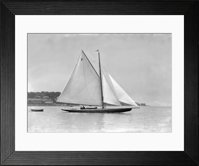 Framed Print : The cutter Eve under sail, 1911. Creator: Kirk & Sons of Cowes Framed Print : The cutter Eve under sail, 1911. Creator: Kirk & Sons of Cowes