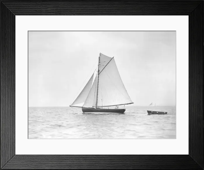 Framed Print : The cutter Jammie under sail, 1911. Creator: Kirk & Sons of Cowes Framed Print : The cutter Jammie under sail, 1911. Creator: Kirk & Sons of Cowes