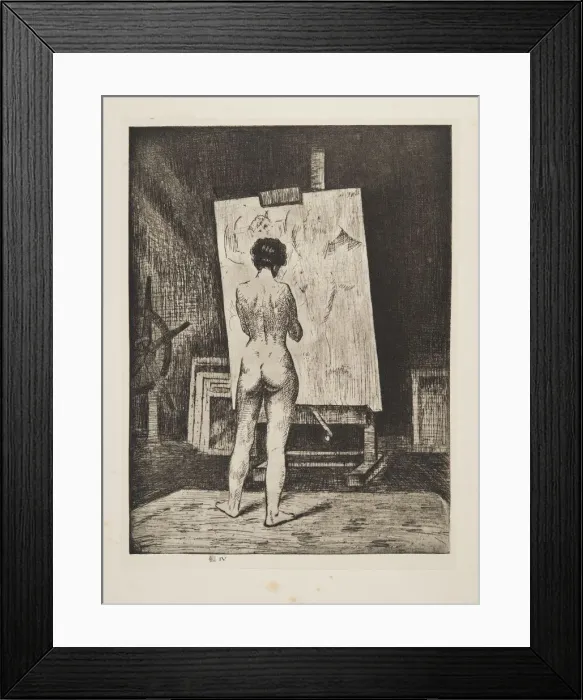 Framed Print : The Connoisseur, pub. 1922. Creator: Christopher Richard Wynne Nevinson (1889 – Framed Print : The Connoisseur, pub. 1922. Creator: Christopher Richard Wynne Nevinson (1889 –