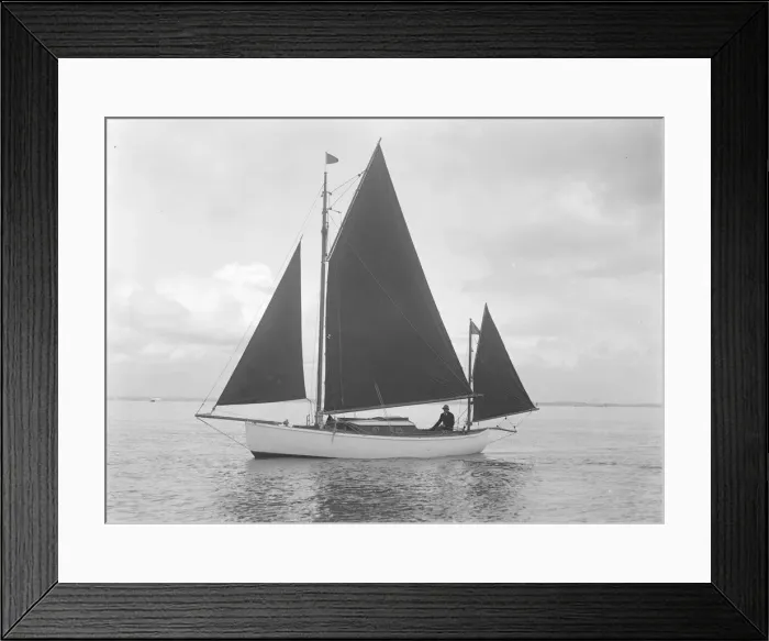 Framed Print : The 4 ton yawl Mandy under sail, 1922. Creator: Kirk & Sons of Cowes Framed Print : The 4 ton yawl Mandy under sail, 1922. Creator: Kirk & Sons of Cowes