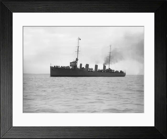 Framed Print : The Chilean Destroyer Almirante Lynch under way, 1914. Creator: Kirk & Sons of Cowes Framed Print : The Chilean Destroyer Almirante Lynch under way, 1914. Creator: Kirk & Sons of Cowes