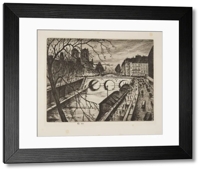 Framed Print : Notre Dame, Les Quais de Paris, pub. 1931. Creator: Christopher Richard Wynne Nevinson Framed Print : Notre Dame, Les Quais de Paris, pub. 1931. Creator: Christopher Richard Wynne Nevinson