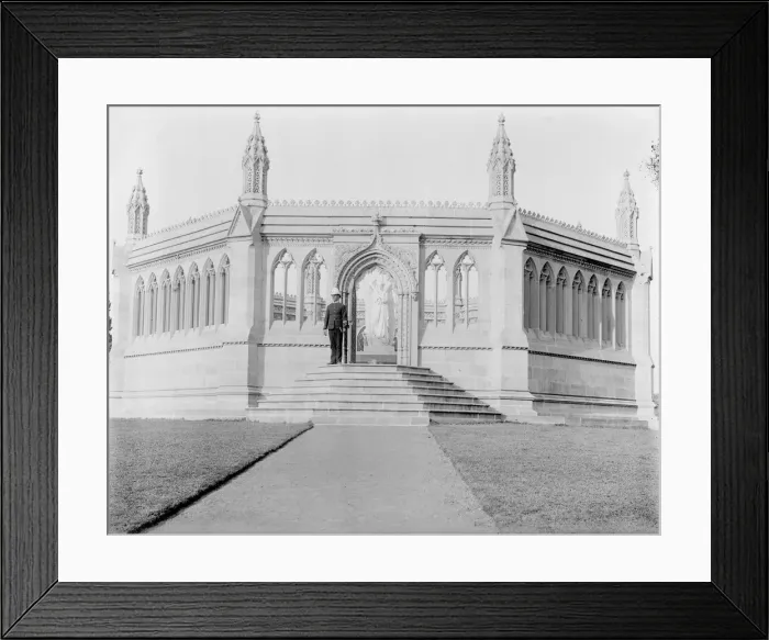 Framed Print : Grenadier at Memorial Well, Cawnpore, India, 1902. Creator: Kirk & Sons of Cowes Framed Print : Grenadier at Memorial Well, Cawnpore, India, 1902. Creator: Kirk & Sons of Cowes