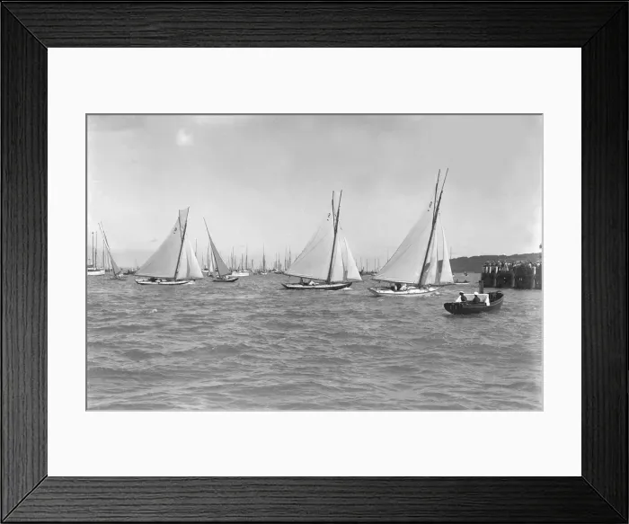 Framed Print : Yacht racing at Cowes. Creator: Kirk & Sons of Cowes Framed Print : Yacht racing at Cowes. Creator: Kirk & Sons of Cowes