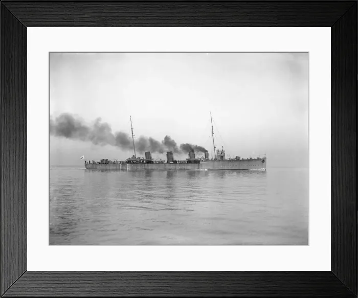 Framed Print : The Chilean Destroyer Almirante Lynch under way, 1913. Creator: Kirk & Sons of Cowes Framed Print : The Chilean Destroyer Almirante Lynch under way, 1913. Creator: Kirk & Sons of Cowes