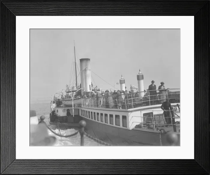 Framed Print : The 353 ton Bournmouth Queen closeup from port quarter, 1923. Creator: Kirk & Sons of Cowes Framed Print : The 353 ton Bournmouth Queen closeup from port quarter, 1923. Creator: Kirk & Sons of Cowes