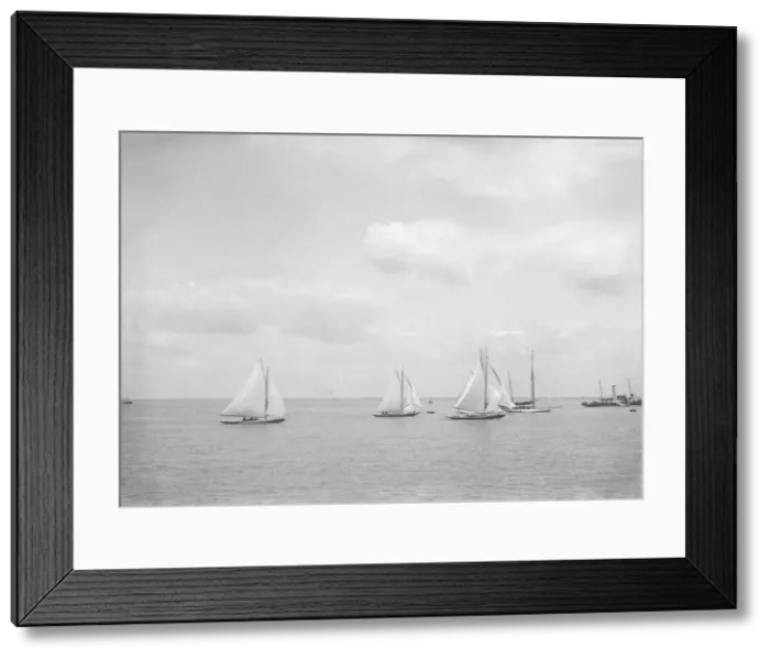 Framed Print : Handicap yacht race at Cowes. Creator: Kirk & Sons of Cowes Framed Print : Handicap yacht race at Cowes. Creator: Kirk & Sons of Cowes
