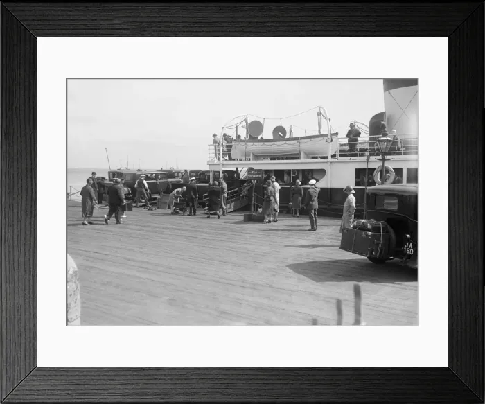 Framed Print : Passengers embarking on Southampton ferry. Creator: Kirk & Sons of Cowes Framed Print : Passengers embarking on Southampton ferry. Creator: Kirk & Sons of Cowes