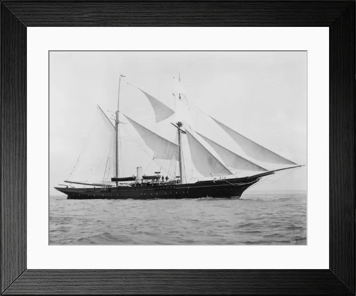 Framed Print : An unknown topsail schooner under way. Creator: Kirk & Sons of Cowes Framed Print : An unknown topsail schooner under way. Creator: Kirk & Sons of Cowes