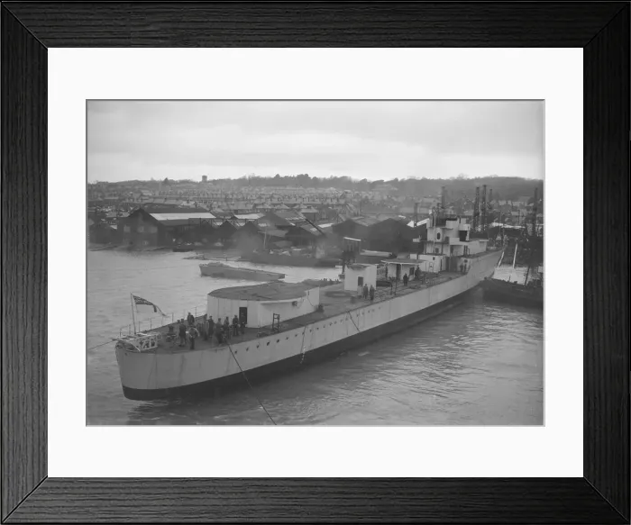 Framed Print : Launch of unknown ship at Samuel J. Whites shipyard. Creator: Kirk & Sons of Cowes Framed Print : Launch of unknown ship at Samuel J. Whites shipyard. Creator: Kirk & Sons of Cowes