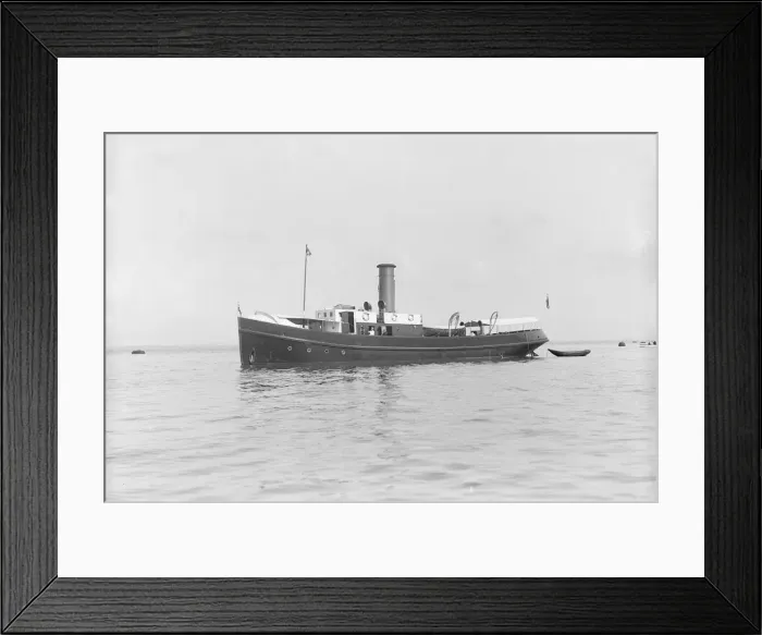 Framed Print : The steam yacht Porthos, 1912. Creator: Kirk & Sons of Cowes Framed Print : The steam yacht Porthos, 1912. Creator: Kirk & Sons of Cowes