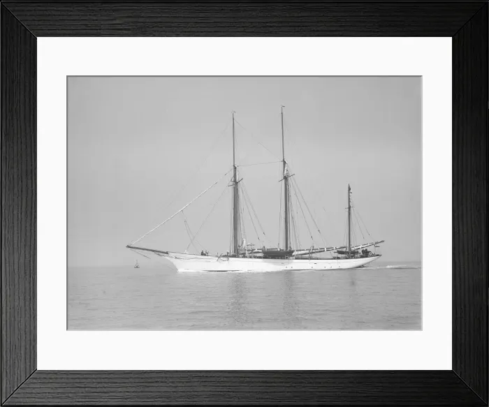 Framed Print : Schooner Fantome under way, 1913. Creator: Kirk & Sons of Cowes Framed Print : Schooner Fantome under way, 1913. Creator: Kirk & Sons of Cowes