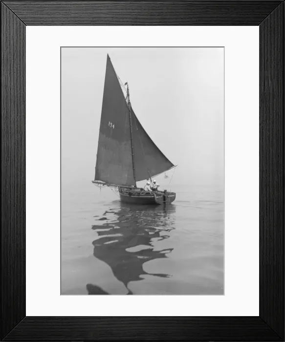 Framed Print : Fishing Smack under sail, 1911. Creator: Kirk & Sons of Cowes Framed Print : Fishing Smack under sail, 1911. Creator: Kirk & Sons of Cowes