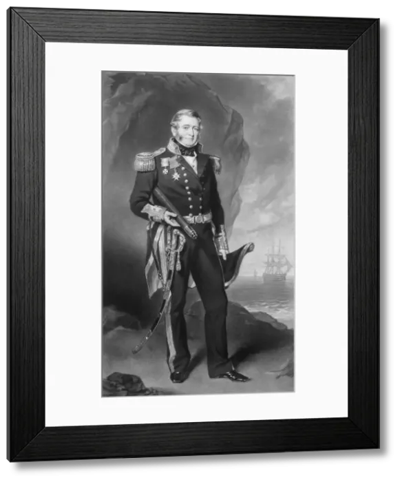 Framed Print : Naval officer, 19th century. Creator: Kirk & Sons of Cowes Framed Print : Naval officer, 19th century. Creator: Kirk & Sons of Cowes