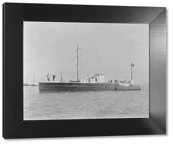 Unknown motor yacht. Creator: Kirk & Sons of Cowes