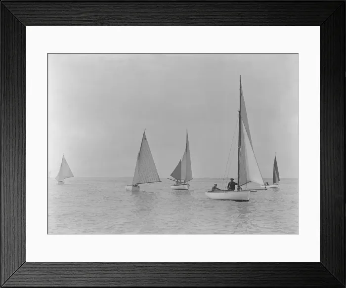 Framed Print : Group of East Cowes Sailing Club Boats, July 1921. Creator: Kirk & Sons of Cowes Framed Print : Group of East Cowes Sailing Club Boats, July 1921. Creator: Kirk & Sons of Cowes