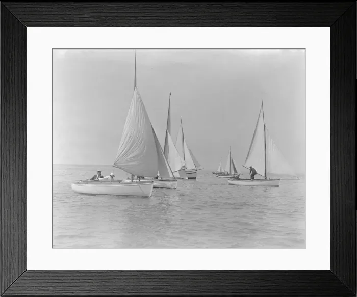 Framed Print : Start of race at East Cowes Sailing Club, July 1921. Creator: Kirk & Sons of Cowes Framed Print : Start of race at East Cowes Sailing Club, July 1921. Creator: Kirk & Sons of Cowes