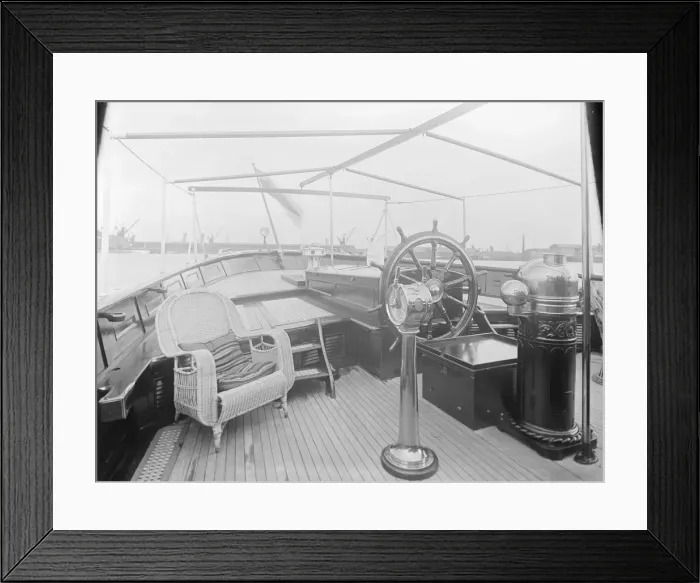 Framed Print : Gale damage on barge Beryl (press print), 1936. Creator: Kirk & Sons of Cowes Framed Print : Gale damage on barge Beryl (press print), 1936. Creator: Kirk & Sons of Cowes