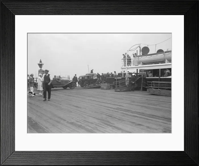 Framed Print : Cars embarking on Southampton ferry. Creator: Kirk & Sons of Cowes Framed Print : Cars embarking on Southampton ferry. Creator: Kirk & Sons of Cowes