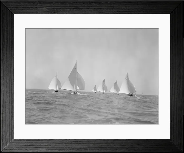 Framed Print : Stern view of W Class boats racing downwind, 1933. Creator: Kirk & Sons of Cowes Framed Print : Stern view of W Class boats racing downwind, 1933. Creator: Kirk & Sons of Cowes