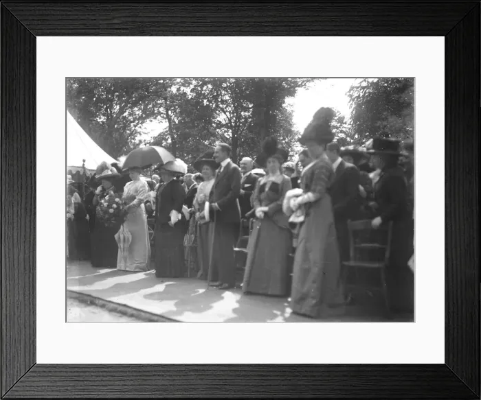 Framed Print : People at an event, c1900. Creator: Kirk & Sons of Cowes Framed Print : People at an event, c1900. Creator: Kirk & Sons of Cowes