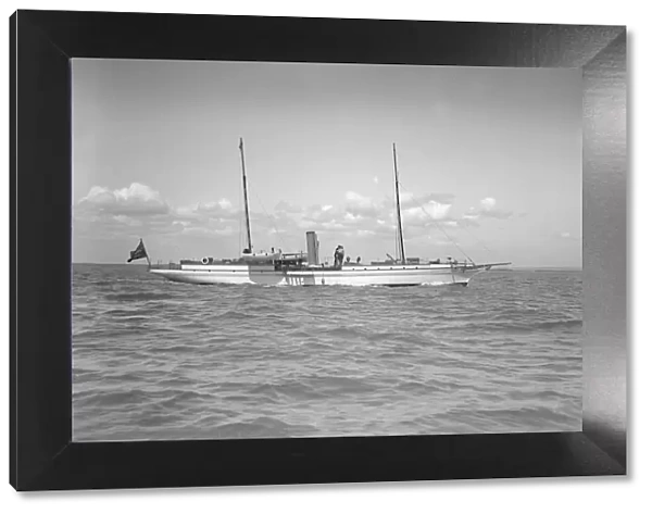 The steam yacht Fleur-D-Lys under way, 1911. Creator: Kirk & Sons of Cowes