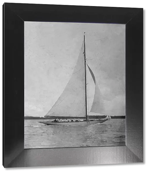 Unknown sailing yacht under way. Creator: Kirk & Sons of Cowes