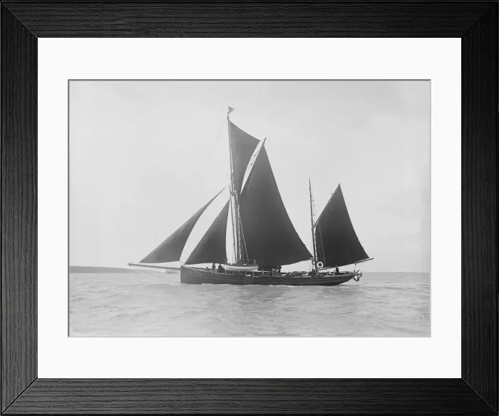 Framed Print : The 35 ton ketch Brown Mouse under sail, 1912. Creator: Kirk & Sons of Cowes Framed Print : The 35 ton ketch Brown Mouse under sail, 1912. Creator: Kirk & Sons of Cowes
