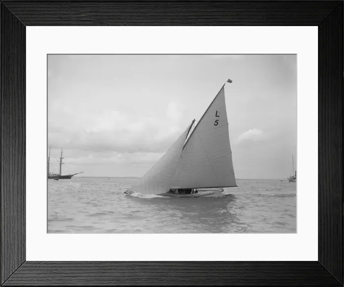 Framed Print : The 6 Metre Jonquil sailing close-hauled, 1912. Creator: Kirk & Sons of Cowes Framed Print : The 6 Metre Jonquil sailing close-hauled, 1912. Creator: Kirk & Sons of Cowes