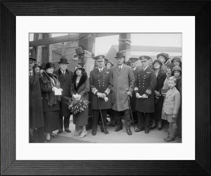 Framed Print : Group portrait with naval officers, c1935. Creator: Kirk & Sons of Cowes Framed Print : Group portrait with naval officers, c1935. Creator: Kirk & Sons of Cowes