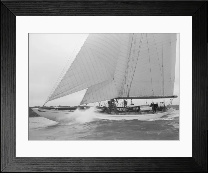 Framed Print : The cutter Minstrel competing in the round Island Race, 1938. Creator: Kirk & Sons of Cowes Framed Print : The cutter Minstrel competing in the round Island Race, 1938. Creator: Kirk & Sons of Cowes