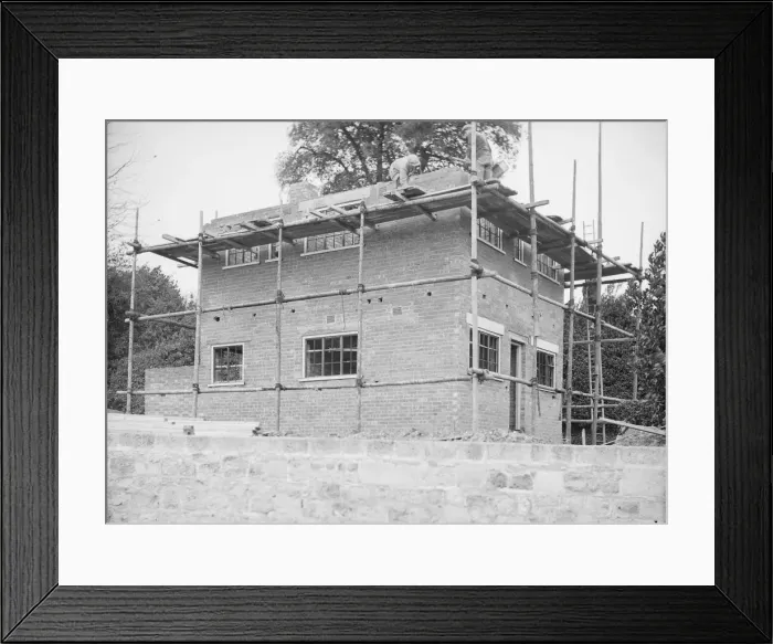 Framed Print : House under construction, c1935. Creator: Kirk & Sons of Cowes Framed Print : House under construction, c1935. Creator: Kirk & Sons of Cowes
