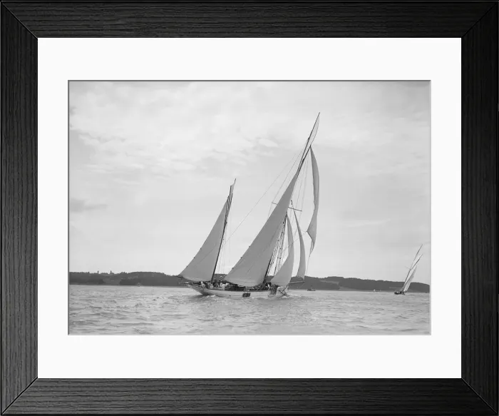 Framed Print : The ketch Corisande under sail, 1911. Creator: Kirk & Sons of Cowes Framed Print : The ketch Corisande under sail, 1911. Creator: Kirk & Sons of Cowes