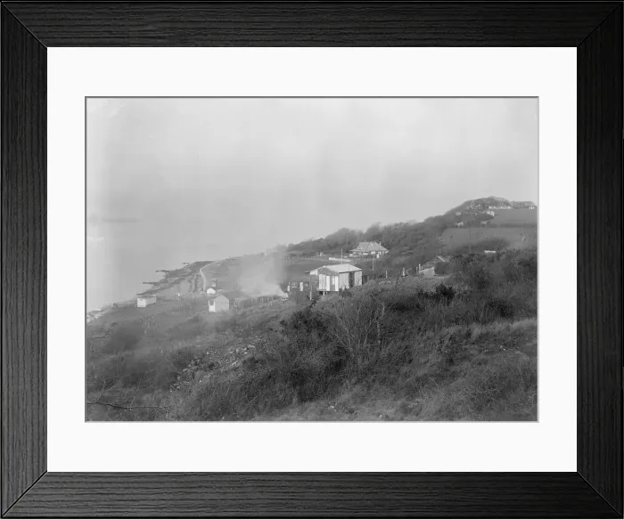 Framed Print : View of the sea and cliffs from Gurnard, Isle of Wight, c1935. Creator: Kirk & Sons of Cowes