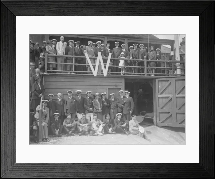 Framed Print : Group portrait with letter W, c1935. Creator: Kirk & Sons of Cowes Framed Print : Group portrait with letter W, c1935. Creator: Kirk & Sons of Cowes