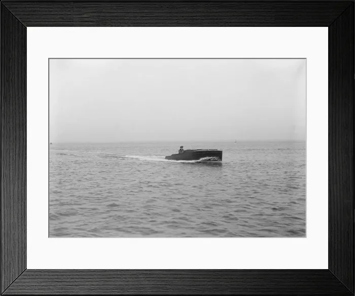 Framed Print : 21 Footer motor launch under way, 1914. Creator: Kirk & Sons of Cowes Framed Print : 21 Footer motor launch under way, 1914. Creator: Kirk & Sons of Cowes