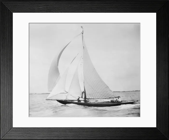 Framed Print : Unknown cutter sailing with spinnaker. Creator: Kirk & Sons of Cowes Framed Print : Unknown cutter sailing with spinnaker. Creator: Kirk & Sons of Cowes