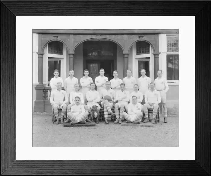 Framed Print : Officers football team group portrait, c1935. Creator: Kirk & Sons of Cowes Framed Print : Officers football team group portrait, c1935. Creator: Kirk & Sons of Cowes