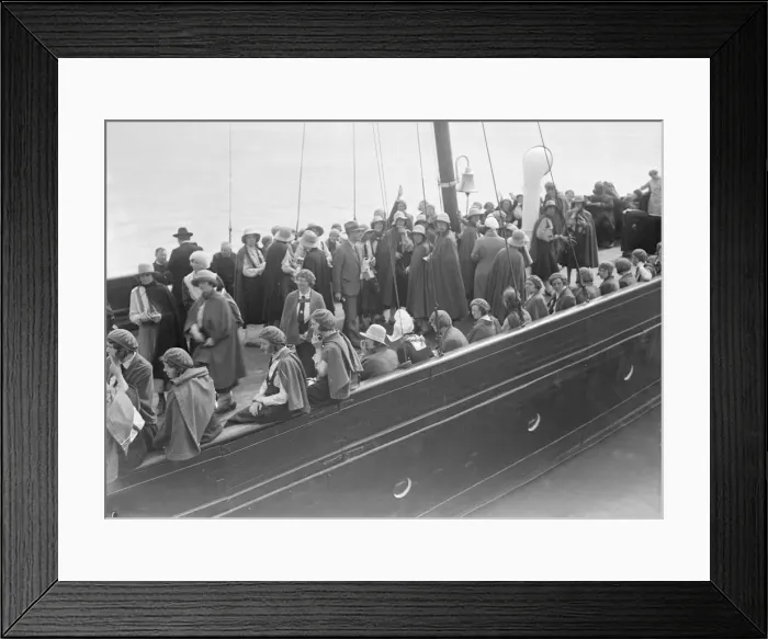 Framed Print : Women on board a boat, c1935. Creator: Kirk & Sons of Cowes Framed Print : Women on board a boat, c1935. Creator: Kirk & Sons of Cowes