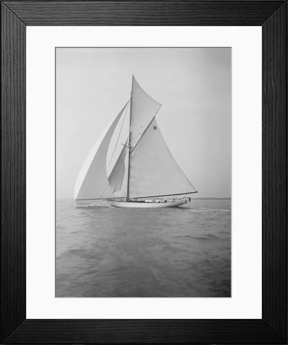 Framed Print : The cutter Onda sailing under spinnaker, 1911. Creator: Kirk & Sons of Cowes Framed Print : The cutter Onda sailing under spinnaker, 1911. Creator: Kirk & Sons of Cowes