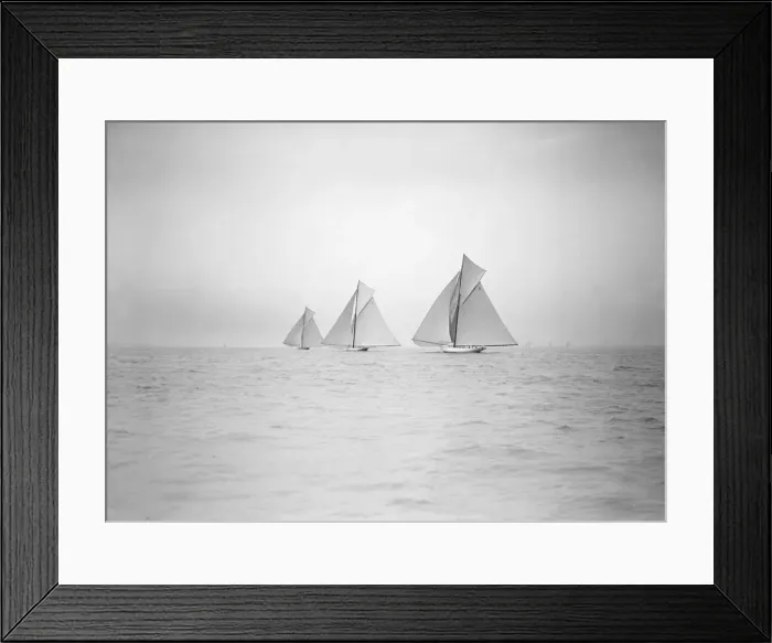 Framed Print : Start of Cowes to Weymouth Race, August 1911. Creator: Kirk & Sons of Cowes Framed Print : Start of Cowes to Weymouth Race, August 1911. Creator: Kirk & Sons of Cowes