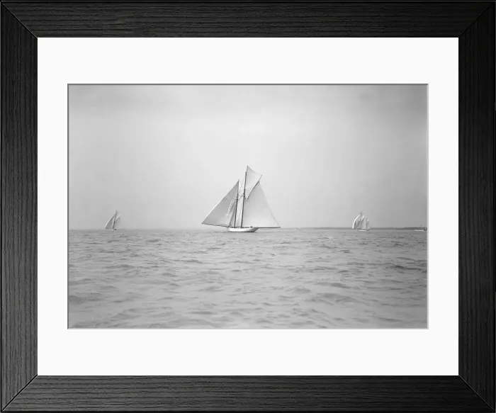 Framed Print : Start of Cowes to Weymouth Race, August 1911. Creator: Kirk & Sons of Cowes Framed Print : Start of Cowes to Weymouth Race, August 1911. Creator: Kirk & Sons of Cowes