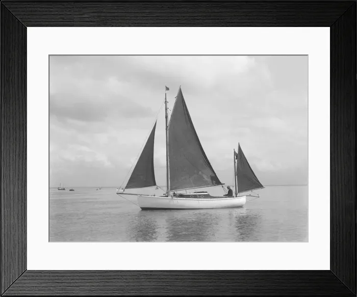 Framed Print : The 4 ton yawl Mandy under sail, 1922. Creator: Kirk & Sons of Cowes Framed Print : The 4 ton yawl Mandy under sail, 1922. Creator: Kirk & Sons of Cowes