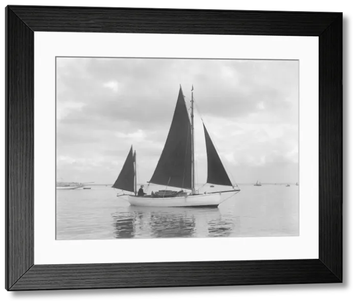 Framed Print : The 4 ton yawl Mandy under sail, 1922. Creator: Kirk & Sons of Cowes Framed Print : The 4 ton yawl Mandy under sail, 1922. Creator: Kirk & Sons of Cowes